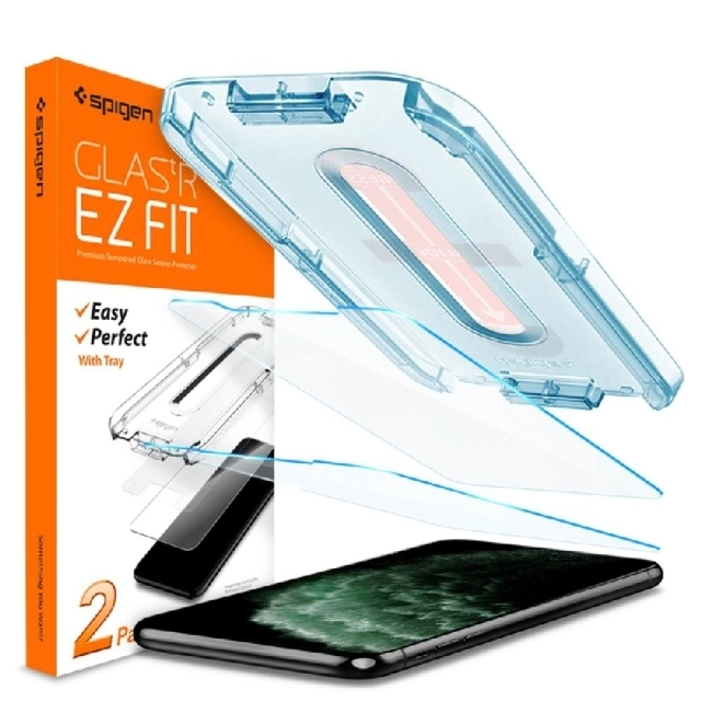 Комплект защитных стекол для iPhone 11 Pro Max Spigen (065GL25359) EZ FIT GLAS.tR SLIM Clear