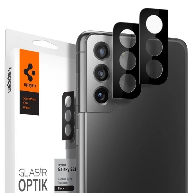 Комплект защитных стекол для камеры для Galaxy S21 Spigen (AGL02555) Optik Lens Protector Black