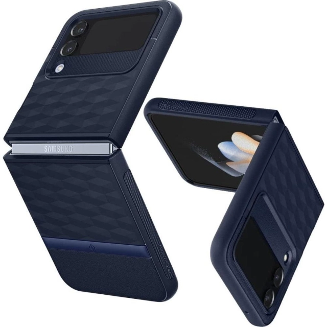 Чехол для Galaxy Z Flip 4 Spigen Caseology (ACS05117) Parallax Blue
