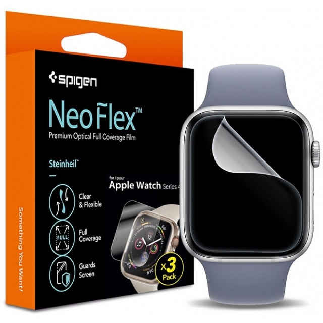 Комплект защитных пленок для Apple Watch 6 / 5 / 4 (40 мм) Spigen (061FL25575) Neo Flex Clear