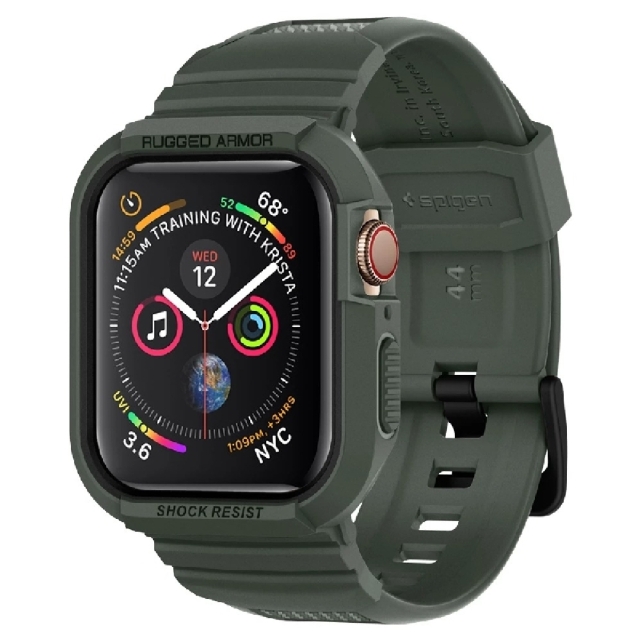 Чехол для Apple Watch 5 / 4 (44мм) Spigen (062CS26016) Rugged Armor Pro Military Green