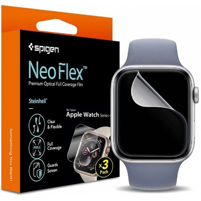 Комплект защитных пленок для Apple Watch 6 / 5 / 4 (44 мм) Spigen (062FL25574) Neo Flex Clear