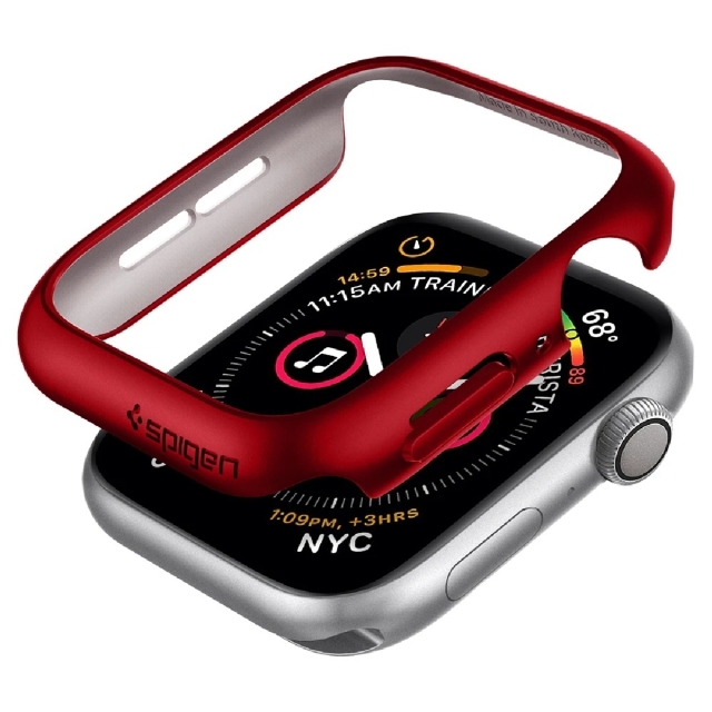 Чехол для Apple Watch 5 / 4 (44мм) Spigen (ACS01066) Thin Fit Metallic Red
