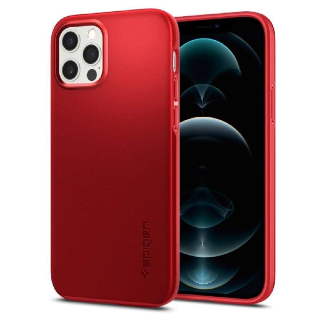 Чехол для iPhone 12 / iPhone 12 Pro Spigen (ACS02252) Thin Fit Red