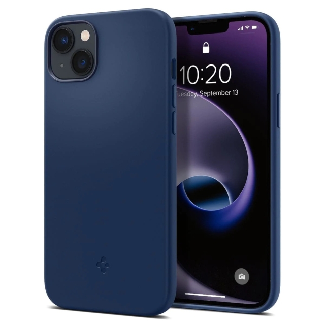 Чехол для iPhone 14 Plus Spigen (ACS04921) Silicone Fit (MagFit) Navy Blue
