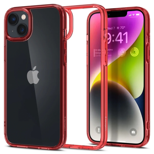 Чехол для iPhone 14 Spigen (ACS05042) Ultra Hybrid Red Crystal