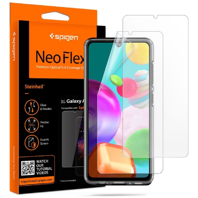 Комплект защитных пленок для Galaxy A41 Spigen (AFL01254) Neo Flex HD Clear