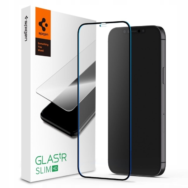 Комплект защитных стекол для iPhone 12 Pro Max Spigen (AGL01468) Full Cover Black HD Black