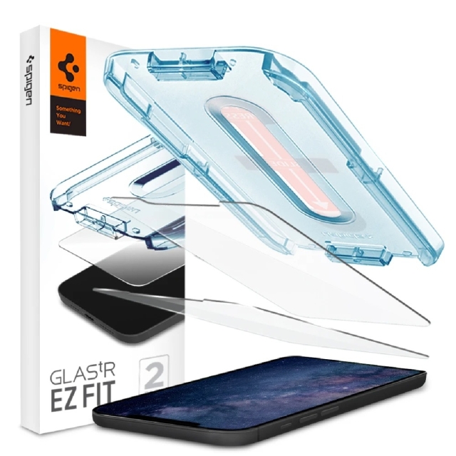 Комплект защитных стекол для iPhone 12 Mini Spigen (AGL01811) EZ FIT GLAS.tR SLIM Clear