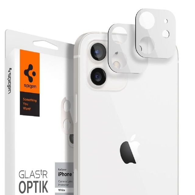 Комплект защитных стекол для камеры для iPhone 12 Spigen (AGL02469) Optik Lens Protector White