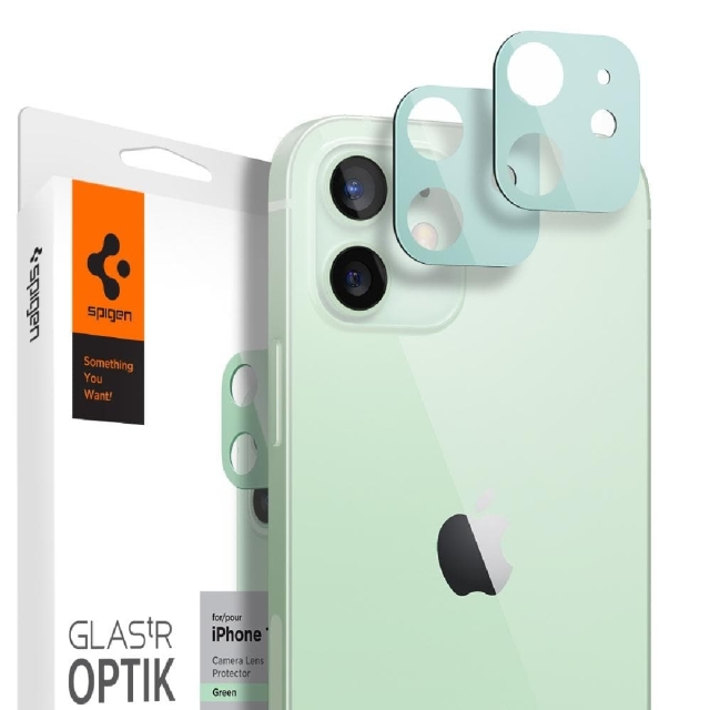 Комплект защитных стекол для камеры для iPhone 12 Spigen (AGL02471) Optik Lens Protector Green
