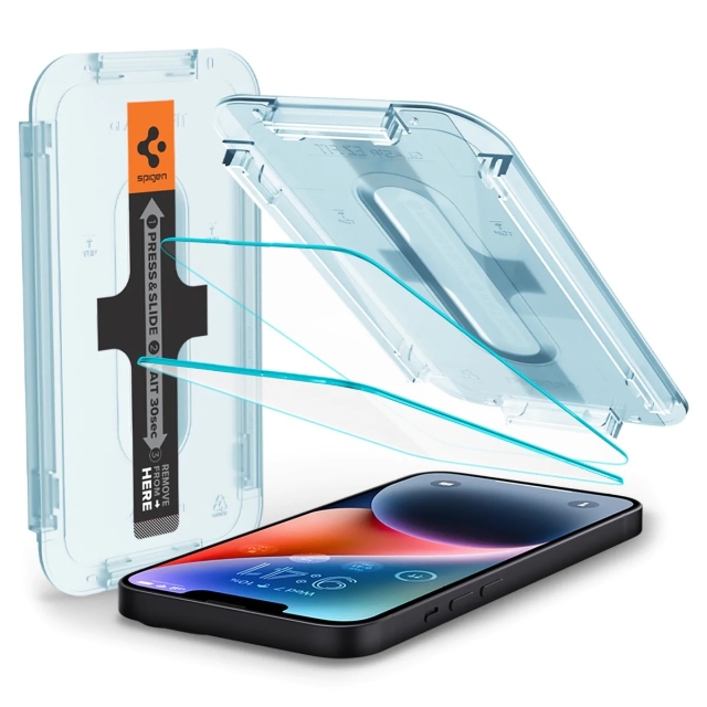 Комплект защитных стекол для iPhone 14 Plus Spigen (AGL03376) EZ FIT GLAS.tR (Sensor Protection) Clear