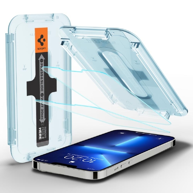 Комплект защитных стекол для iPhone 13 / iPhone 13 Pro Spigen (AGL03385) EZ FIT GLAS.tR SLIM Clear