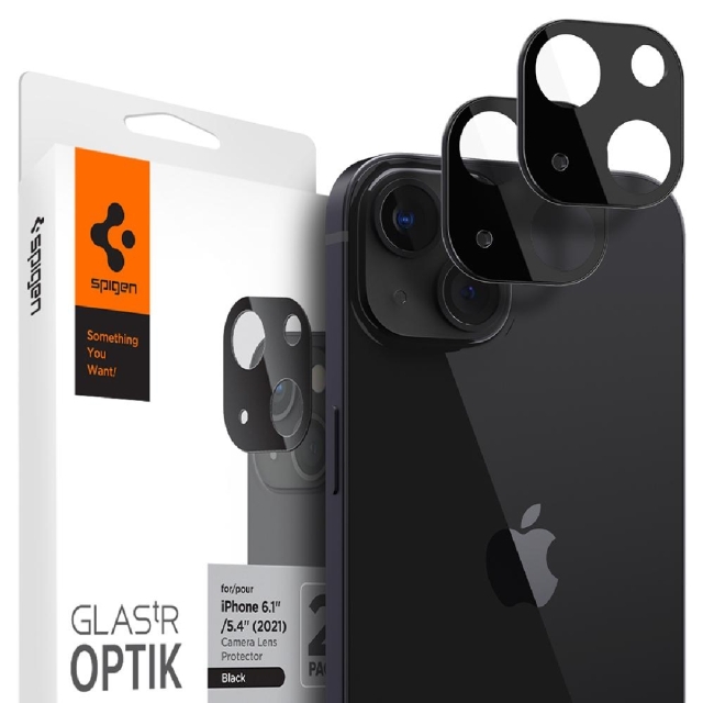 Комплект защитных стекол для камеры для iPhone 13 Mini / iPhone 13 Spigen (AGL03395) Optik Lens Protector Black