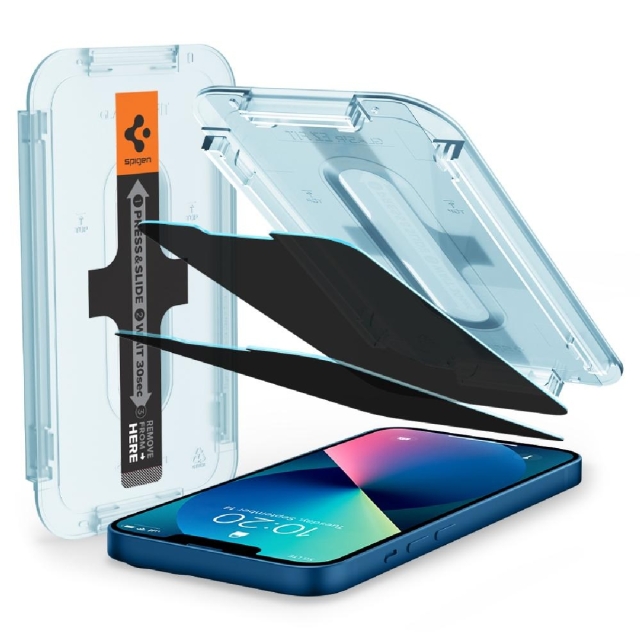 Комплект защитных стекол для iPhone 13 Mini Spigen (AGL03399) EZ FIT GLAS.tR Privacy Privacy