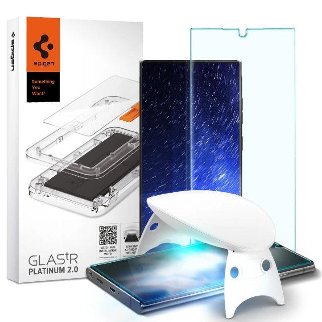 Защитное стекло для Galaxy S22 Ultra Spigen (AGL04138) Platinum Tray Platinum Tray