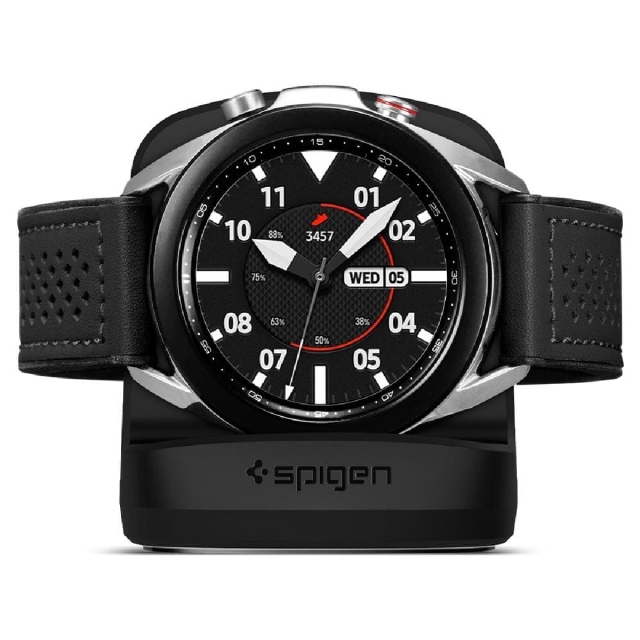 Подставка для Galaxy Watch Spigen (AMP01859) Night Stand S352 Black