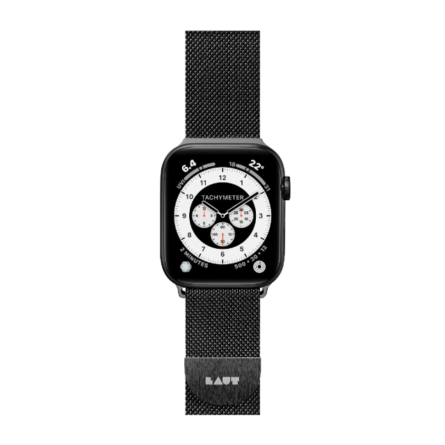Ремешок для Apple Watch 1-8 / SE / Ultra (38/40/41 mm) Laut (LAUT_AWS_ST_BK ) Steel Loop Black