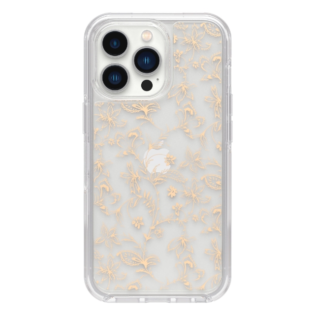 Чехол для iPhone 13 Pro OtterBox (77-83496) Symmetry Clear Antimicrobial Wallflower Graphic (Clear/Gold)