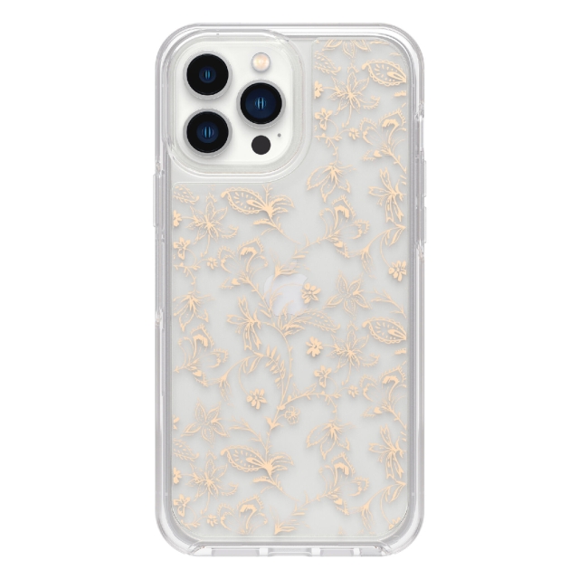 Чехол для iPhone 13 Pro Max OtterBox (77-83511) Symmetry Clear Antimicrobial Wallflower Graphic (Clear/Gold)