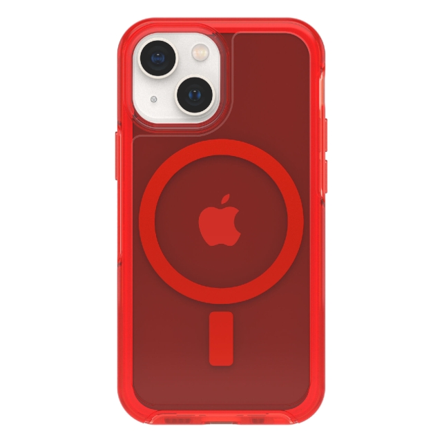 Чехол для iPhone 13 mini OtterBox (77-83654) Symmetry+ Clear Antimicrobial for MagSafe In The Red