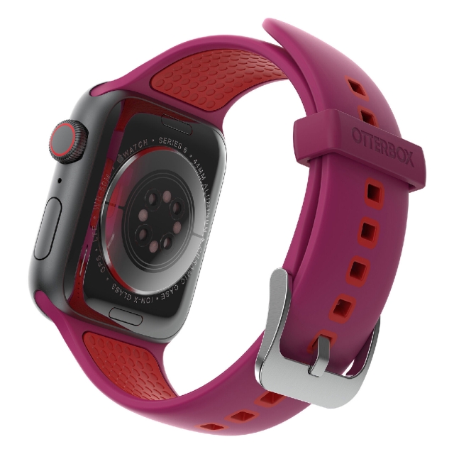 Ремешок для Apple Watch 7 (45mm) & Apple Watch 6 / SE / 5 / 4 (44mm) OtterBox (77-83886) Band Pulse Check (Dark Pink/Red)