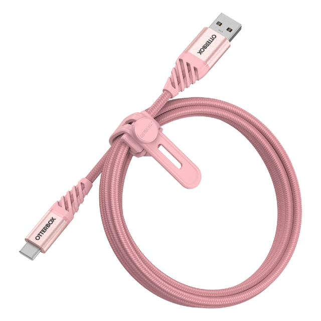 Кабель USB-C - USB-A (1m) OtterBox (78-52540) Premium Sparkling Rose (Pink)