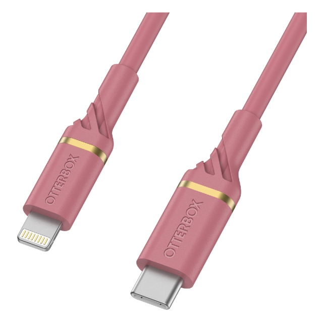 Кабель Lightning - USB-C (1m) OtterBox (78-52650) Fast Charge Rose Sparkle (Pink)