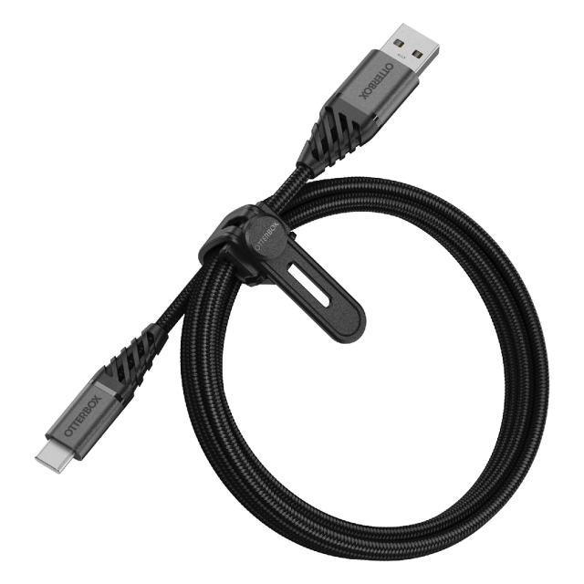 Кабель USB-C - USB-A (1m) OtterBox (78-52664) Premium Dark Ash (Black)