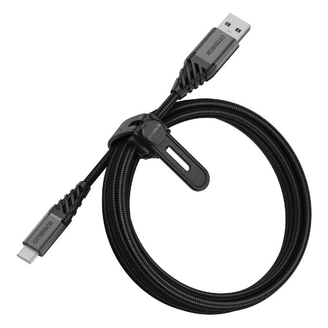 Кабель USB-C - USB-A (2m) OtterBox (78-52665) Premium Dark Ash (Black)