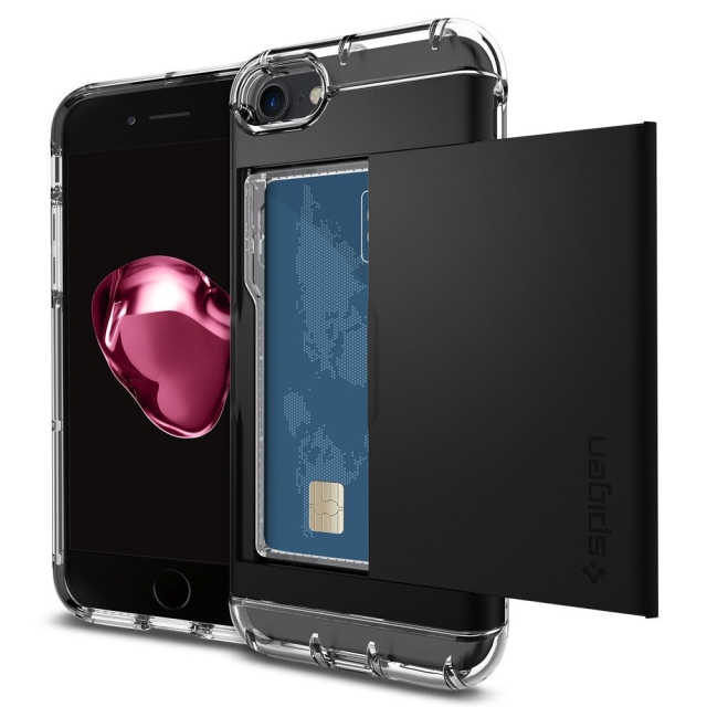 Чехол для iPhone SE (2022/2020)/8/7 Spigen (042CS20981) Crystal Wallet Black