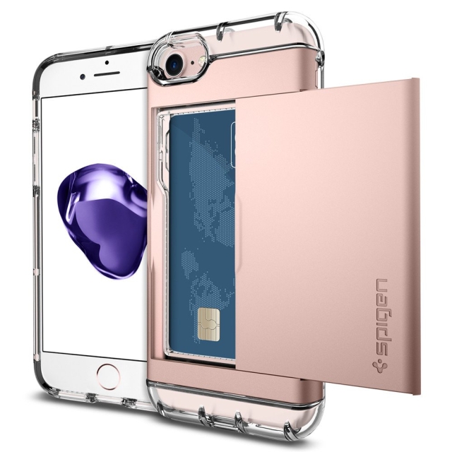 Чехол для iPhone SE (2022/2020)/8/7 Spigen (042CS20982) Crystal Wallet Rose Gold