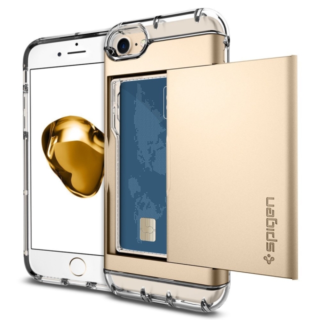 Чехол для iPhone SE (2022/2020)/8/7 Spigen (042CS20983) Crystal Wallet Gold