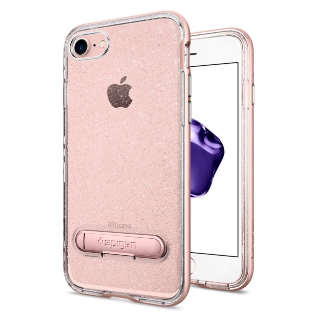 Чехол для iPhone SE (2022/2020)/8/7 Spigen (042CS21213) Crystal Hybrid Glitter Rose Qartz
