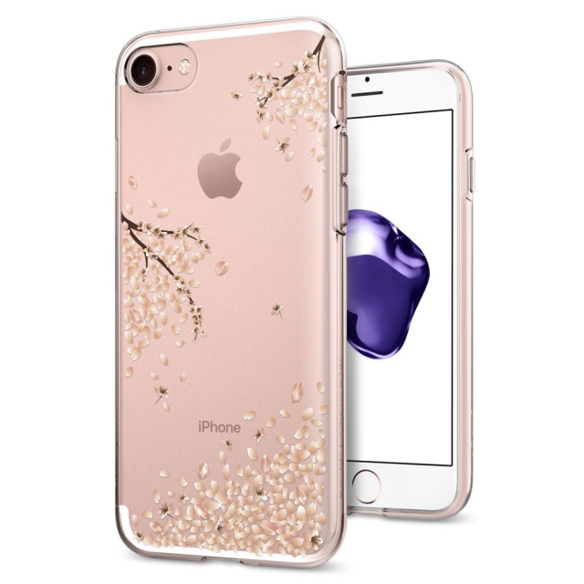 Чехол для iPhone SE (2022/2020)/8/7 Spigen (042CS21220) Liquid Crystal Shine Blossom