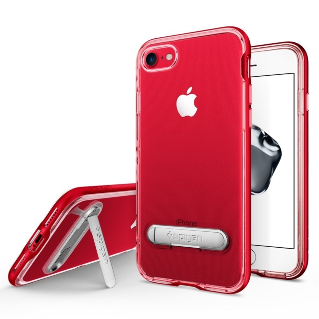 Чехол с подставкой для iPhone SE (2022/2020)/8/7 Spigen (042CS21520) Crystal Hybrid Red