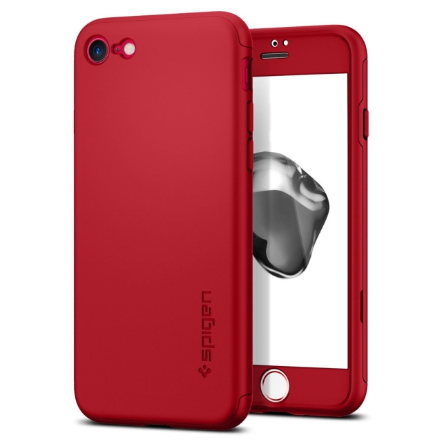 Чехол для iPhone SE (2022/2020)/8/7 Spigen (042CS21726) Air Fit 360 Red