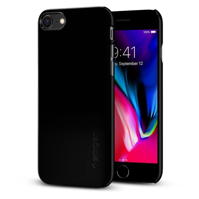 Чехол для iPhone SE (2022/2020)/8/7 Spigen (054CS22210) Thin Fit Jet Black