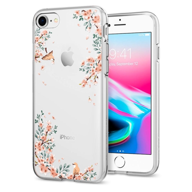 Чехол для iPhone SE (2022/2020)/8/7 Spigen (054CS22290) Liquid Crystal Blossom Clear