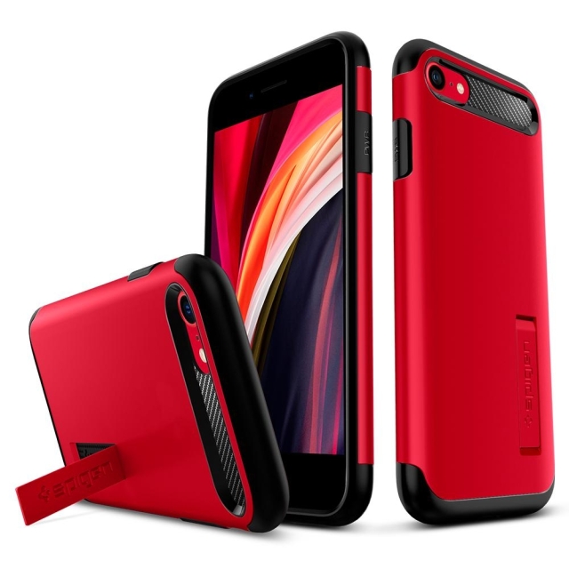 Чехол для iPhone SE (2022/2020)/8/7 Spigen (ACS01240) Slim Armor Red