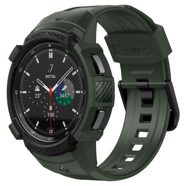 Чехол для Galaxy Watch 4 Classic (46 mm) Spigen (ACS04326) Rugged Armor Pro Green