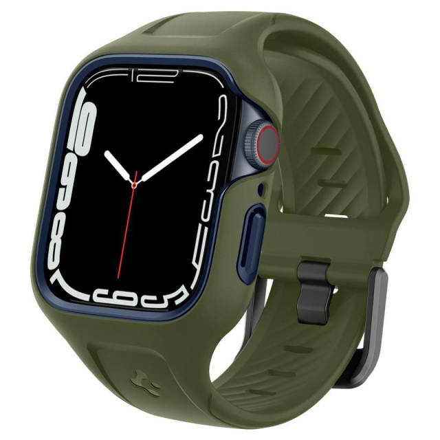 Чехол с ремешком для Apple Watch 8/7 (45 mm) Spigen (ACS04408) Liquid Air Pro Green