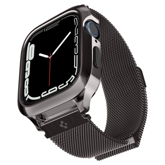 Чехол с ремешком для Apple Watch 8/7 (45 mm) Spigen (ACS04585) Metal Fit Pro Graphite