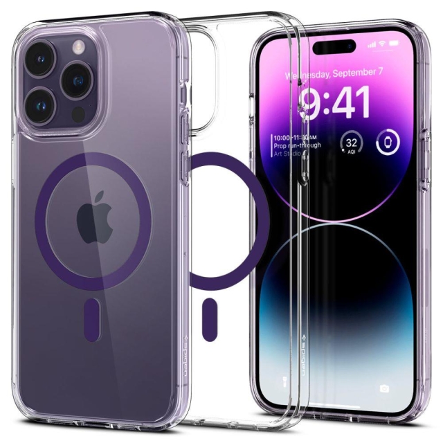 Чехол для iPhone 14 Pro Max Spigen (ACS05581) Ultra Hybrid (MagFit) Deep Purple