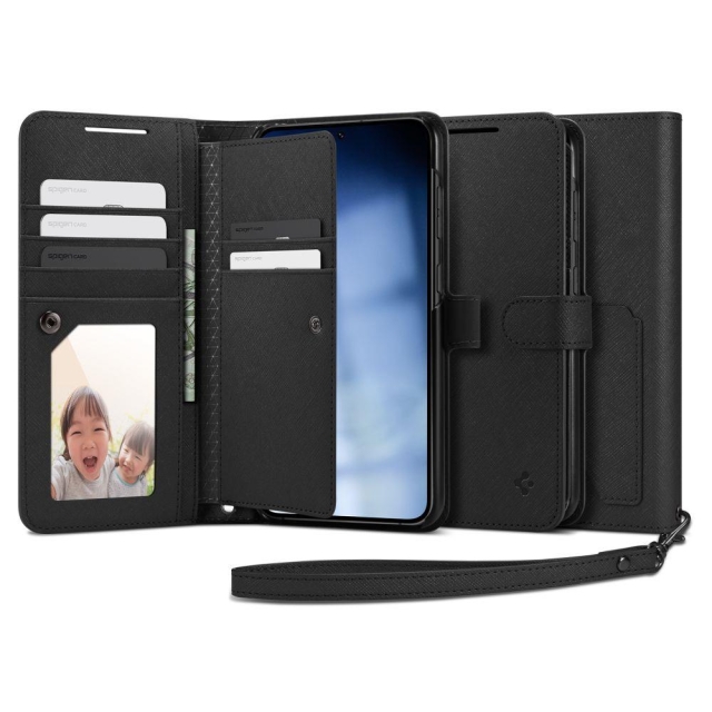 Чехол-книжка для Galaxy S23 Plus Spigen (ACS05677) Wallet S Black