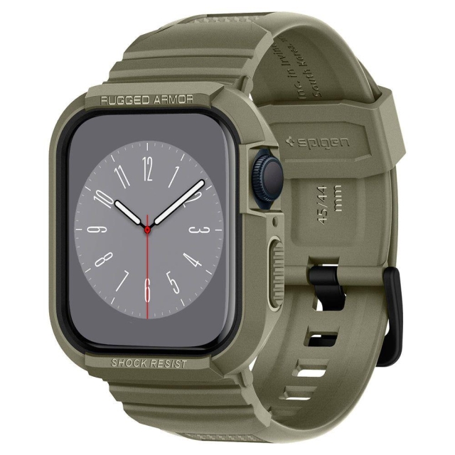 Чехол с ремешком для Apple Watch 8/7/6/SE/5/4 (44/45 mm) Spigen (ACS05914) Rugged Armor Pro Green