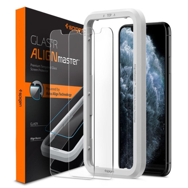 Защитное стекло для iPhone 11 / XR Spigen (AGL00101) GLAS.tR Align Master Clear