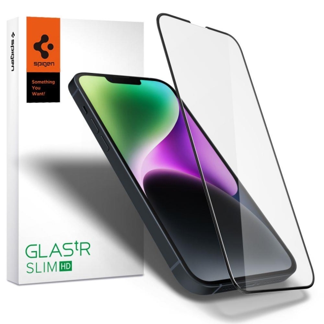 Защитное стекло для iPhone 14 Plus / 13 Pro Max Spigen (AGL03383) GLAS.tR Slim HD Black