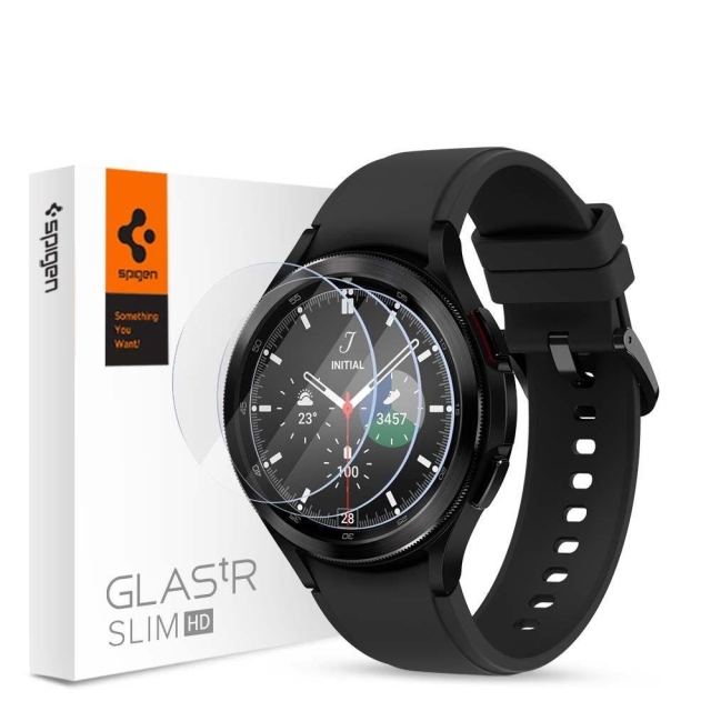 Защитное стекло для Galaxy Watch 4 Classic (42 mm) Spigen (AGL03843) GLAS.tR Slim HD Clear