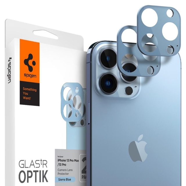 Защитное стекло для камеры для iPhone 13 Pro Max / 13 Pro Spigen (AGL04032) Optik Lens Protector V2 Sierra Blue